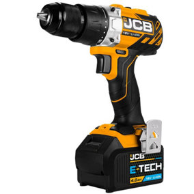 JCB 18V Brushless Drill Driver with 1 x 4.0Ah Battery and 2.4A Fast Charger - 21-18BLDD-4X