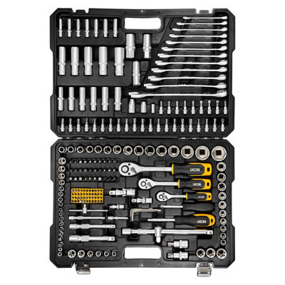 JCB 216 Piece Socket and Bit Set Chrome Vanadium Steel JCB 38841