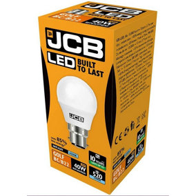 JCB 4.9w LED BC Opal Golf Ball 520lm 6500k - Daylight