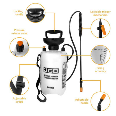 JCB 5 Litre Garden Pressure Sprayer