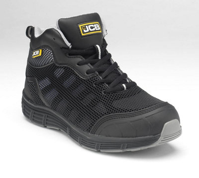 JCB Hydradig Essential Lightweight Safety Work Boots Black - Size 8