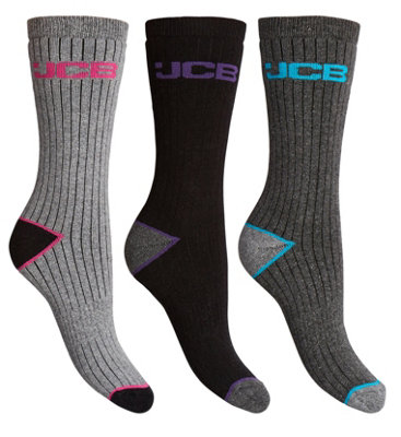 JCB Ladies' Outdoor Activity Socks - Pack of 3