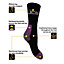 JCB Ladies' Workwear Apparel Socks - UK Size 4 - 8 Black/Purple - 3 PAIRS