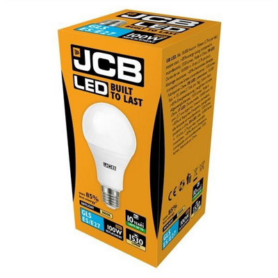 JCB LED A60 1520lm Opal 15w Light Bulb E27 2700k White (One Size)