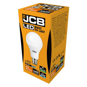 JCB LED A60 1560lm Opal 15w Light Bulb B22 6500k White (One Size)