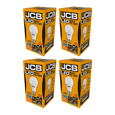 JCB LED A60 1560lm Opal 15w Light Bulb B22 6500k White (Pack of 4)