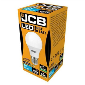 JCB LED A60 806lm Opal 10w Light Bulb E27 2700k White (One Size)