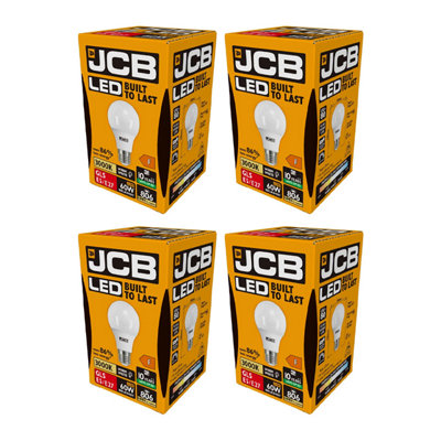 JCB LED A60 806lm Opal 10w Light Bulb E27 3000k White (Pack of 4)