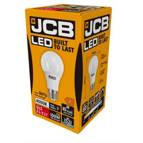 JCB LED A70 E27 Light Bulb Cool White (15w) (Pack of 4)