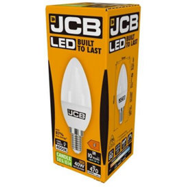 JCB LED C37 E14 Candle Light Bulb Cool White (6w) (Pack of 4)