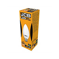 JCB LED Candle 250lm Opal 3w Light Bulb B22 2700k White (One Size)