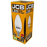 JCB LED Candle 250lm Opal 3w Light Bulb E14 3000k White (Pack of 2)