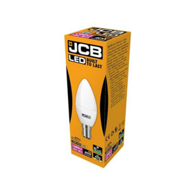JCB LED Candle 470lm Opal 6w Light Bulb B15 2700k White (One Size)
