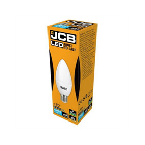 JCB LED Candle 470lm Opal 6w Light Bulb E27 3000k White (One Size)