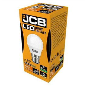 JCB LED Golf 250lm Opal 3w Light Bulb B22 2700k White (One Size)