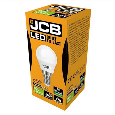 JCB LED Golf 470lm Opal 6w Light Bulb E14 2700k White (One Size)