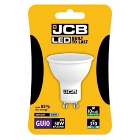 JCB LED GU10 5w Bulb Cap Blister Packed 370lm 6500k White (One Size)