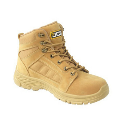 JCB LOADALL Safety Work Boots Tan Honey - Size 7