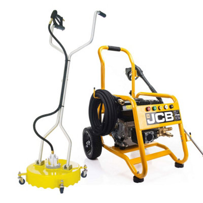 JCB Petrol Pressure Washer 3100psi 213bar 7.5hp 10.7LMin Flow Rate & 18 Rotary Flat Surface Cleaner JCB-PW7532P+85.403.005