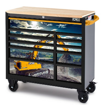 JCB Roller Tool Cabinet with Excavator Wrap