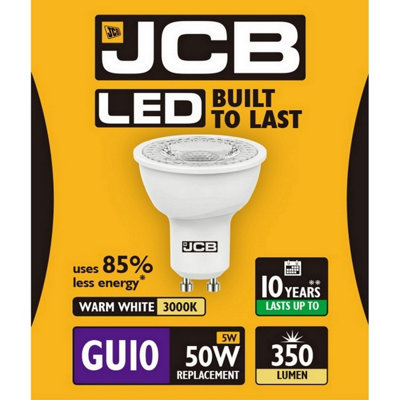 JCB S10963 LED GU10 5W (50W) Warm White 350LM Box of 12