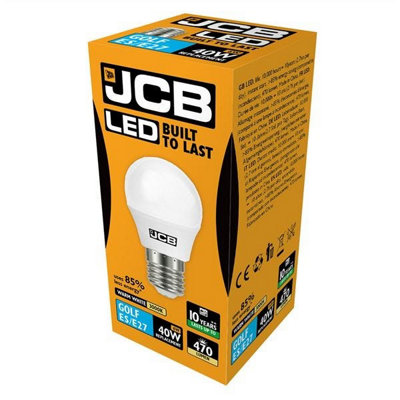 JCB S10973 LED Golf Opal ES E27 6W (40W) Warm White 470LM Box of 12