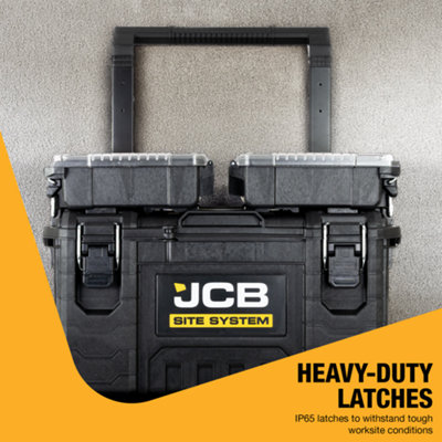 JCB Site System 5-Piece Tool Storage Set, Heavy-Duty Modular Toolboxes ...