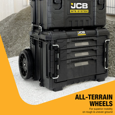 JCB Site System 5-Piece Tool Storage Set, Heavy-Duty Modular Toolboxes ...