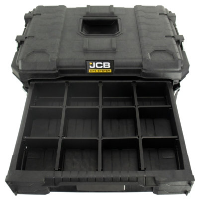 JCB Site System 5-Piece Tool Storage Set, Heavy-Duty Modular Toolboxes ...
