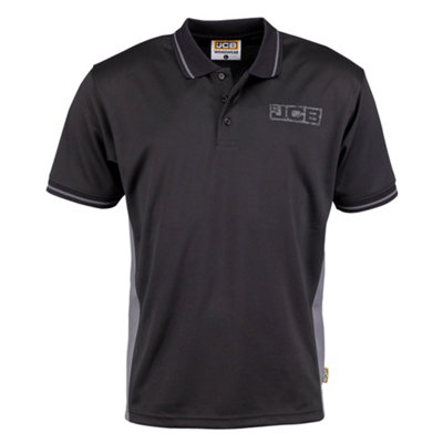 JCB Trade Black Performance Polo Shirt