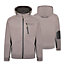 JCB Trade Full Zip Grey Hoodie Thick Fabric Corbura Elbow Patches XXXL DK9S