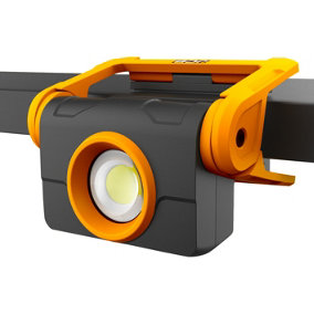 JCB TUFFCLAMP LED Worklight, 1500lm, Rotary Dimming, Adjustable Clamp with Magnets, 20hr Runtime, USB-C, IP65 - JCB-WL-TUFFCLAMP