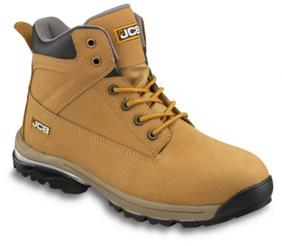 JCB WORKMAX Safety Work Boots Tan Honey Steel Toecap & Midsole - Size 13