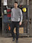 JCB Workwear Grey Sweatshirt Crew Neck Essentials Tradesman Jumper Large D+AG