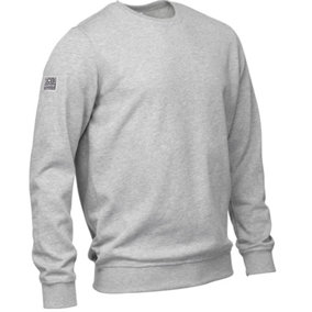 JCB Workwear Grey Sweatshirt Crew Neck Essentials Tradesman Jumper XL D+AG