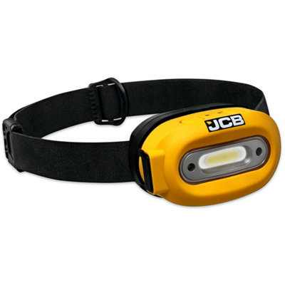 JCB Xtra Head Torch with Detachable Worklight, 260 lm, 2 Settings, Wave Sensor, 4hr Runtime, USB-C - JCB-HT-XTRA