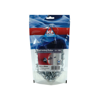 Jcp Fixings Metalfix Self-Drilling Screws 5.5 x 80mm - FJPOMFH55080W16 ...
