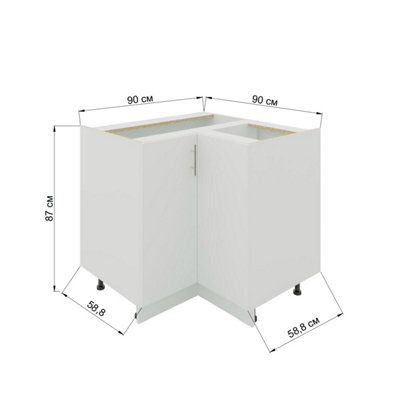 JD Greta Adjustable Legs Kitchen Base Corner Unit 900mm Cabinet With ...