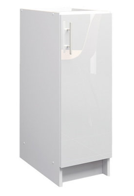 JD Greta Kitchen Base Unit 300mm Storage Cabinet With Door Shelf 30cm - White Gloss