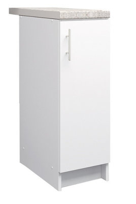 JD Greta Kitchen Base Unit 300mm Storage Cabinet With Door Shelf 30cm White Matt with Worktop