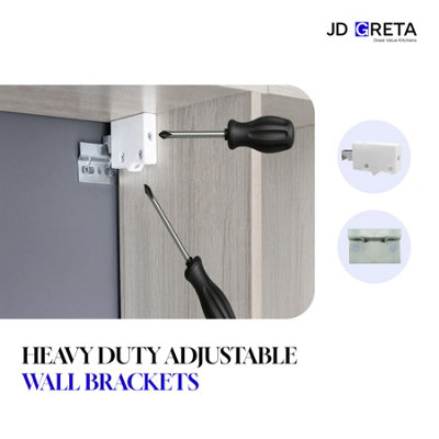 JD Greta Kitchen Wall Bridging Unit 600mm Extractor Cooker Hood Cabinet ...
