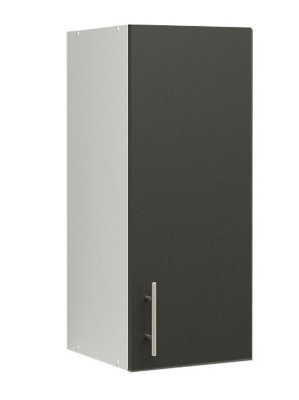 JD Greta Kitchen Wall Unit 300mm Storage Cabinet With Doors and Shelf 30cm - Dark Grey Matt