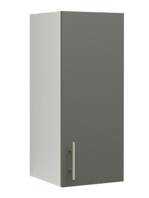 JD Greta Kitchen Wall Unit 300mm Storage Cabinet With Doors and Shelf 30cm - Grey Matt