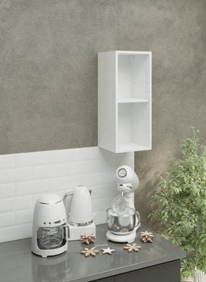 JD Greta Kitchen Wall Unit Carcass 300mm Cabinet Without Doors 30cm - White Matt