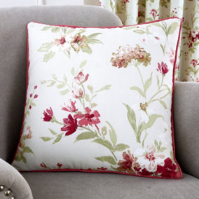 Jeannie Classic Floral Trail Print Filled Cushion 100% Cotton