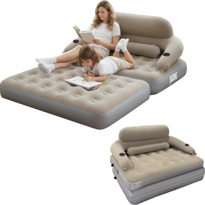 JEASONG Comfortable King Size Inflatable Sofa Bed with Built-in Pump 2 ...