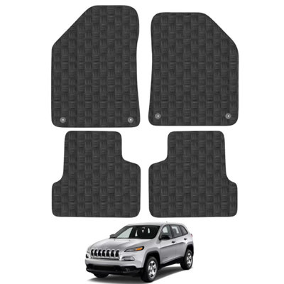 Jeep Cherokee 2014-Onwards Car Floor Mats Rubber Tailored Fit 4pc Set Heavy-Duty