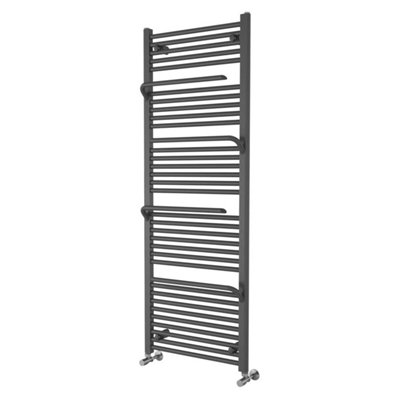 Jenna Anthracite Heated Towel Rail 1500x550mm DIY at B Q