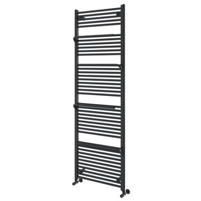 Jenna Anthracite Heated Towel Rail 1800x600mm DIY at B Q