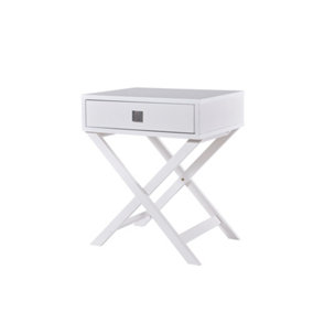 Jenny Bedside Table, Side Table, White, H60xW50xD40cm